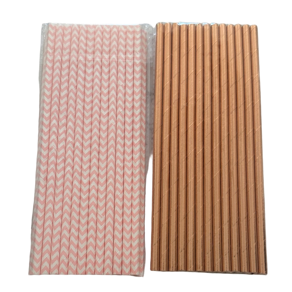 NWT 2 Sets of 25 each Paper Party Straws